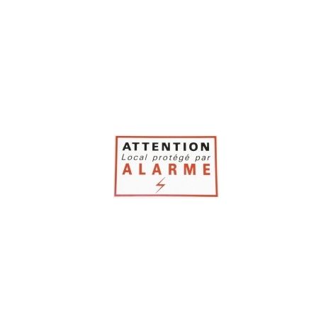 Etiquette Signalisation Adhésive - Sticker Alarme Sécurité, Autocollant Dissuasif, Protection Dissuasive
