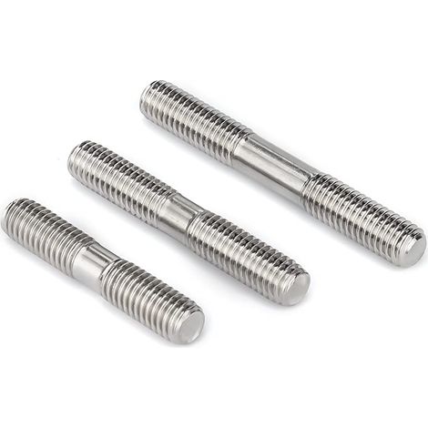 Acier Inoxydable Double Goujon Vis Boulon Goujon à Double Extrémité, M5×50mm,10 pcs (1/5)