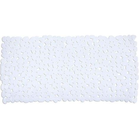 Tapis de baignoire antidérapant, tapis de bain, Paradise, PVC, 71x36 cm, Blanc (1/4)