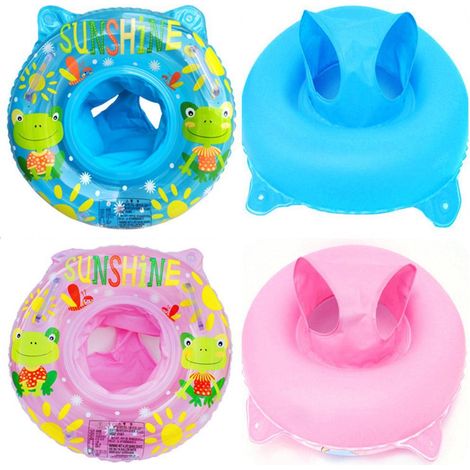 Sommer-Babybadewanne, aufblasbarer Schwimmring mit Schwimmsitz (1/5)