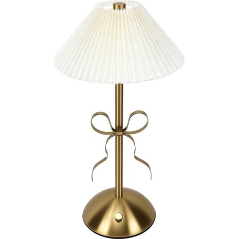 Asixxsix Lampe de table à nœud doré, chevet rechargeable USB (1/5)