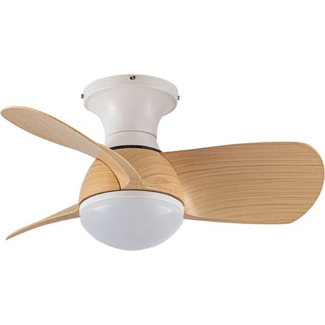 Ventilateur LED Epona Blanc+Bois 20W 2000Lm CCT Dim (1/5)