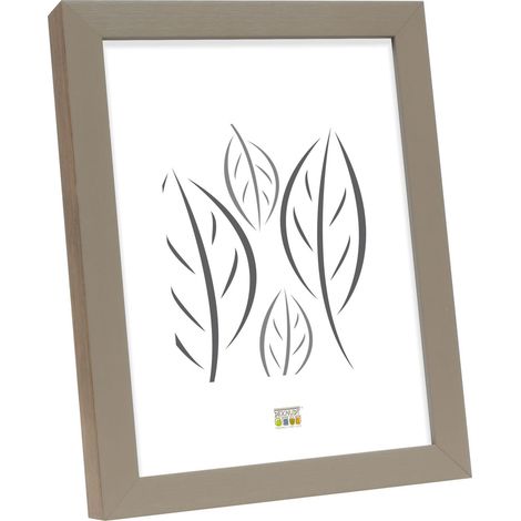 Cadre Photo Beige en Bois avec Bord en Couleur Bois (1/3)