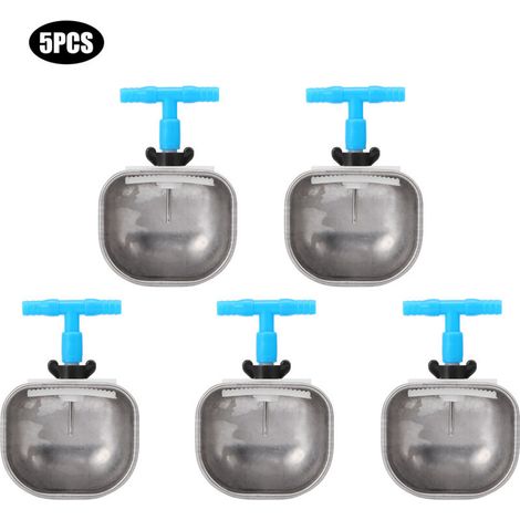 5 pièces en acier inoxydable automatique lapin buveur mamelon bol à boire abreuvoir ferme accessoire grand bol avec connecteur en T (1/5)