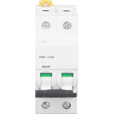 Disjoncteur modulaire 2P 400V 6000A, montage sur rail DIN, contact argenté, pouvoir de coupure élevé, protection électrique fiable, 1 pièce. (1/5)
