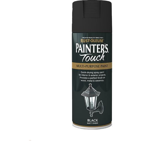 Rust-Oleum Painter’s Touch Spray Paint 400ml Matt - Black (1/2)
