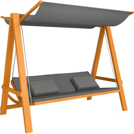 Dondolo da Giardino 3 Posti Convertibile in Letto Matrimoniale, 225.5x113x180cm (1/5)