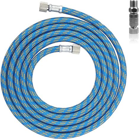 Airbrush Hose, Blue Braided Nylon Air Hose, 3 Metres (1/5)