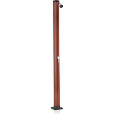 Gre AR1020W. - Doccia Solare da Esterno per Piscine. Doccia da Giardino in PVC, Effetto Legno, capacità di 20 Litri. (1/9)