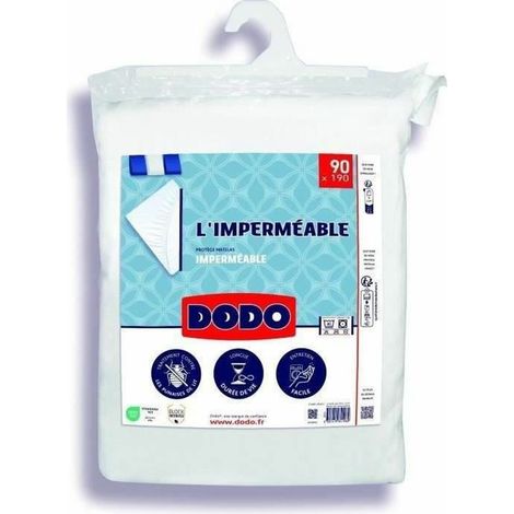Protege matelas imperméable - 90x190 cm - Coton/Polyester - Anti punaise de lit