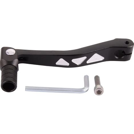 Palanca de cambios plegable universal de aluminio CNC negra de 0,47 pulgadas para motocicletas, con herramientas de repuesto para la mayoría de motos de cross, pit bikes, ATV y UTV. (1/5)