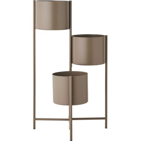 Trépied Cache-pot en Métal Taupe - MADEN