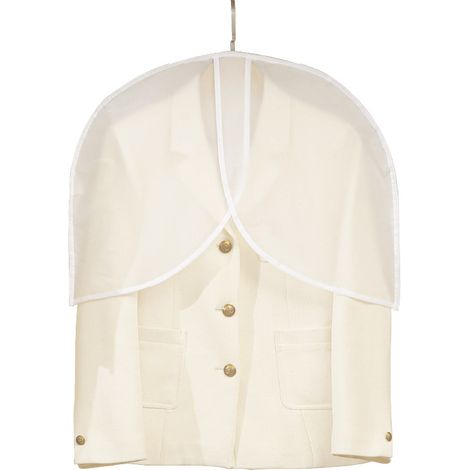 Lot de 10 housses d'épaules suspendues — 60 x 45 cm — Housses de vêtements en plastique transparent, convenant aux manteaux, robes, costumes, pulls et blazers (1/5)