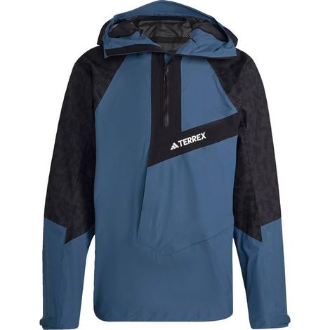 Adidas, Terrex Techrock, Veste imperméable Primeknit, Taille unique, Bleu/Noir