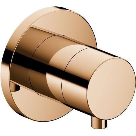 Valvola di intercettazione/deviatore a 3 vie IXMO DN 15, UP, rosetta tonda con maniglia IXMO Comfort bronzo lucidato KEUCO