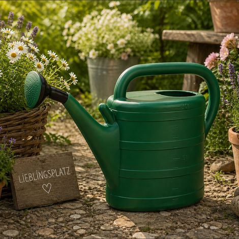 10L Kunststoff Gießkanne Grün-SN1000690