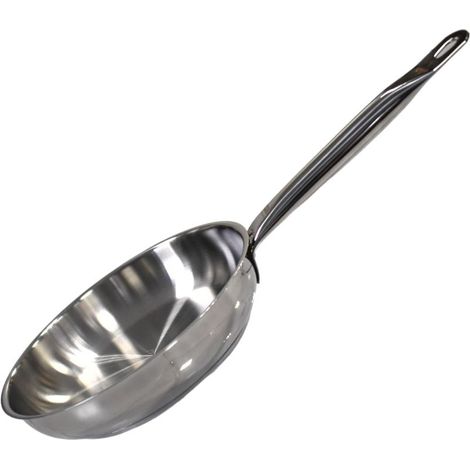 Poêle à frire 28 cm en inox 18/10 sans revêtement de 2,6 litres Elo Profi Therm (1/5)