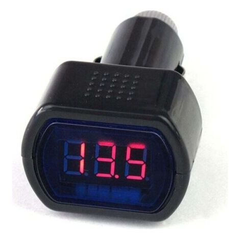 Voltmètre numérique LED monté sur véhicule, voltmètre 12V/24V pour véhicules, moniteur de tension adapté aux voitures et aux camions. (1/4)