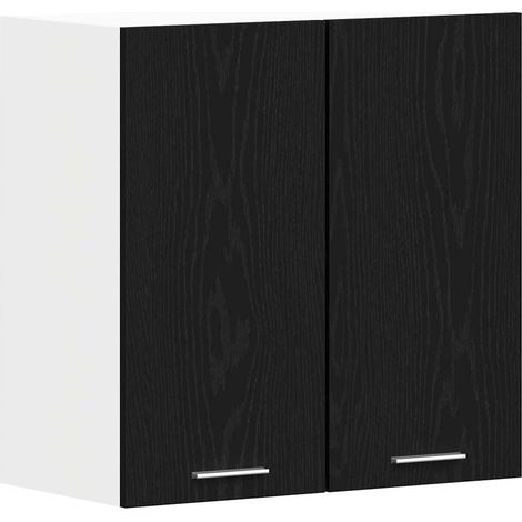 Maison Exclusive - Armadio pensile Lyon Rovere Nero 60 x 31 x 60 cm