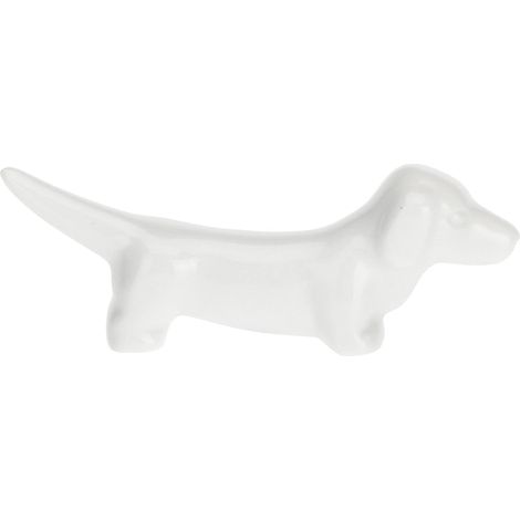 La Porcellana Bianca - Fattoria, Appoggia Posate con Cane - Gift Box, 6 Pezzi - Fattoria, Posate - Porcellana - 7,5 cm (1/4)