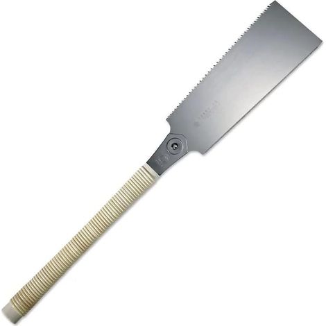 Scie japonaise à dos - 1 unité - Acier trempé et rotin - Coupe rapide bois massif - Menuiserie charpente - 270 mm (1/5)