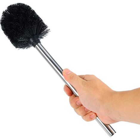 10 pcs Stainless Steel Replacement Bathroom Cleaning Toilet Brush Holder Black Head Holder Practical and Popular (1/5)