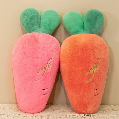 Coussin Forme Carotte - 10 x 10 x 50 cm - En Polyester - Pour Canapé Tête De Lit Ou Soutien Des Jambes - Lavable En Machine - 1 Pièce (1/5)