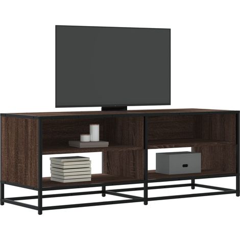TV-Schrank Braun Eiche-Optik 120,5x40x46cm Holzwerkstoff Metall