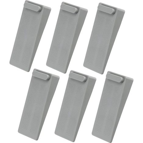 Paquete de 6 topes de puerta de goma antideslizantes, no tóxicos e inodoros para todo tipo de suelos duros, puertas de balcón, baños y dormitorios. (1/5)