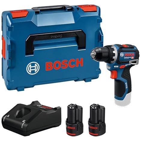 Bosch PRO 12V taladro/atornillador a batería GSR 12V-32 (KickBack control óptimo, motor Brushless sin escobillas, incl. 2x 3,0 Ah batería, GAL12V-40, L-BOXX)