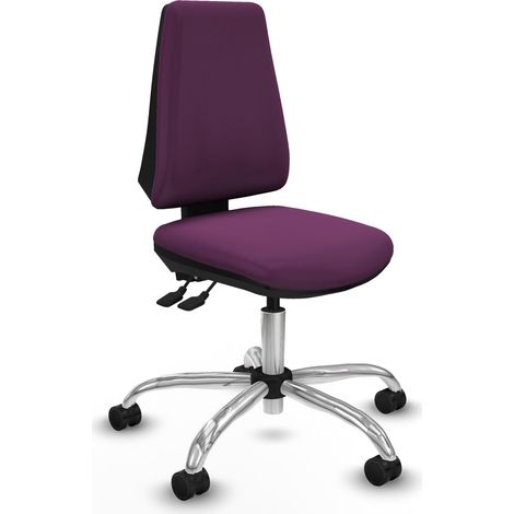 Elche AS similpiel morado base cromada ruedas nailon 65mm (1/5)