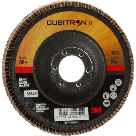 Lot de 10 disques à lamelles Grain 80+ Céramique Forme de grain de précision Disque de meuleuse d'angle Type 29 Géant Trou de mandrin 11,4 x 2,2 cm (1/5)
