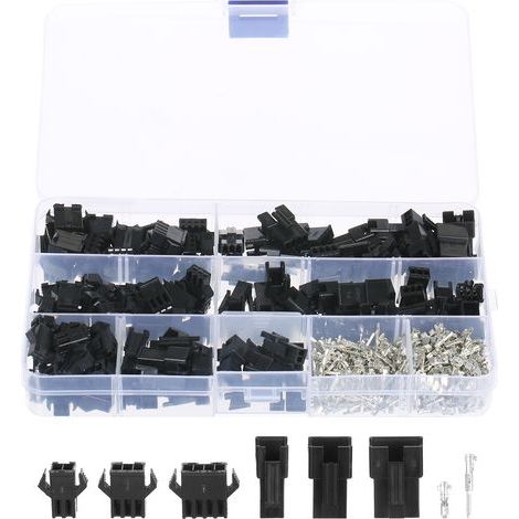 Kit assorti de 480 boîtiers de connecteurs JST à pas de 2,54 mm (2, 3 et 4 broches),Ensemble de connecteurs Dupont mâles et femelles (1/5)