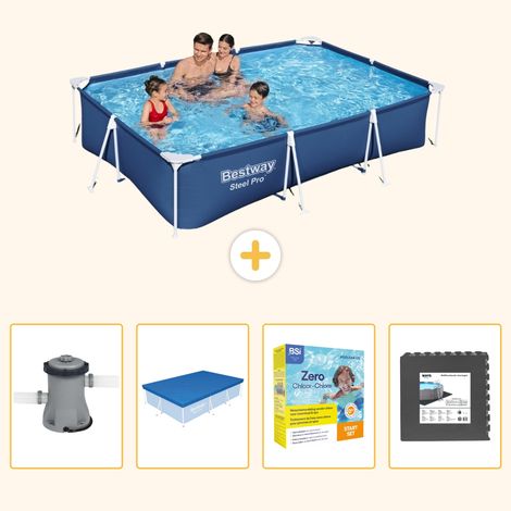 Bestway Bestway Steel Pro Rectangulaire - 300x201x66 cm - 5-pièces S259 (1/5)