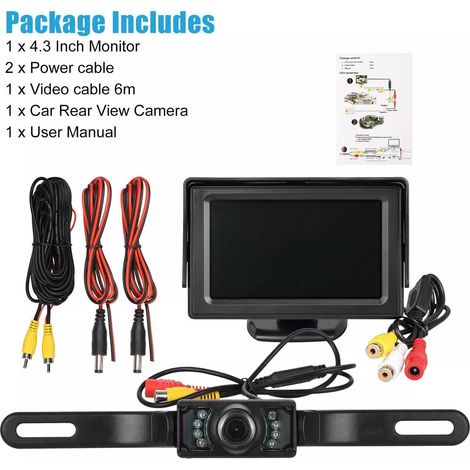 Système de caméra de recul sans fil pour voiture / camion / fourgonnette / pick-up / camping-car, écran 4,3 pouces (1/5)