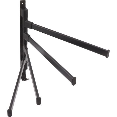 Schwarzer, schwenkbarer Handtuchhalter, Wandmontage, Eckmontage, Badezimmer, 4 Arme (1/5)