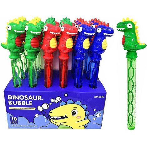 Baguette à bulles de savon 38 cm avec dinosaures (MIX)