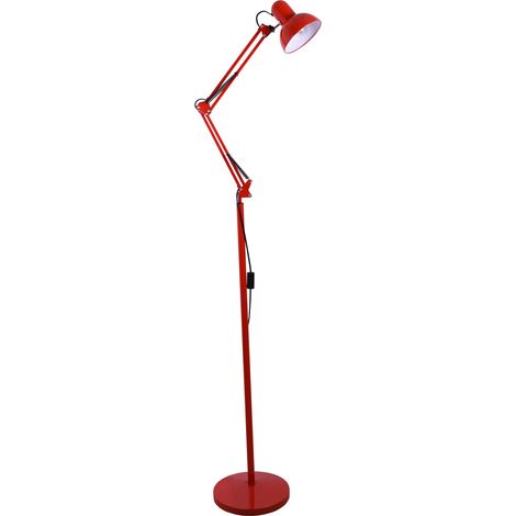 Lámpara de Pie ANTIGONA articulado 1xE27 L.28xAn.60xAl.Reg.cm Rojo