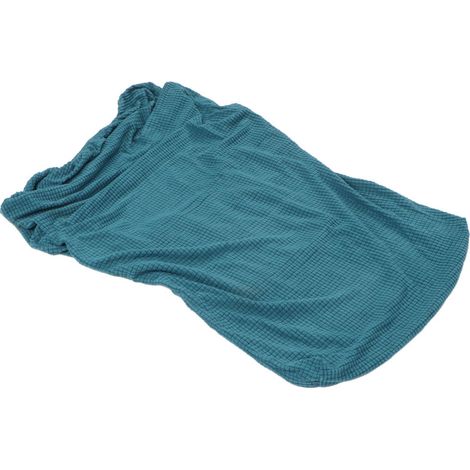 Beyamis Housse de chaise sans accoudoirs douce, antidérapante, protectrice, élégante et universelle, extensible, bleu paon, taille L (1/5)