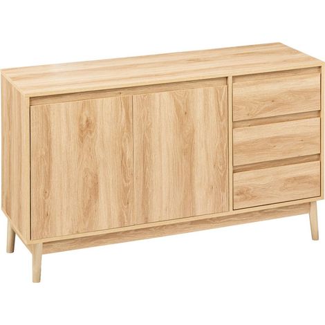 Credenza a 3 cassetti abana effetto rovere naturale - 5five (1/4)