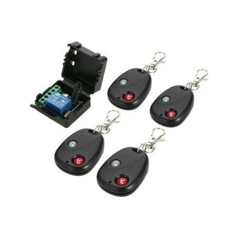 Module de commutateur de télécommande sans fil 433Mhz 12V et télécommande RF 5 pièces (1/4)