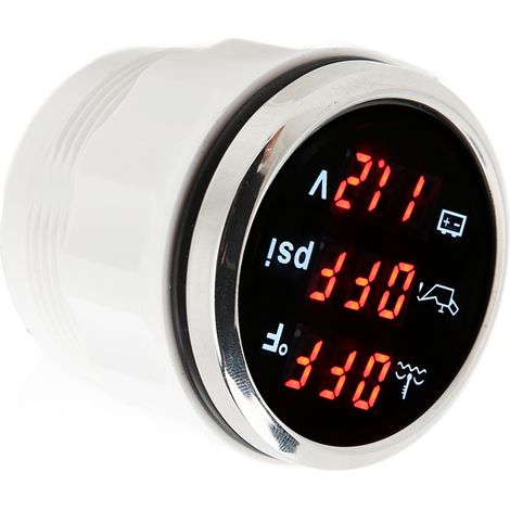 Jauge numérique de température d'eau 52mm 3-en-1 DC 9-32V haute précision pour bateau yacht voilier voiture moto camping-car (1/5)