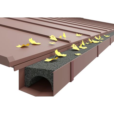 Dachrinnenfilter 125 mm 10 lfm (10 x 1 m) rechteckig aus Schaumstoff Optimum