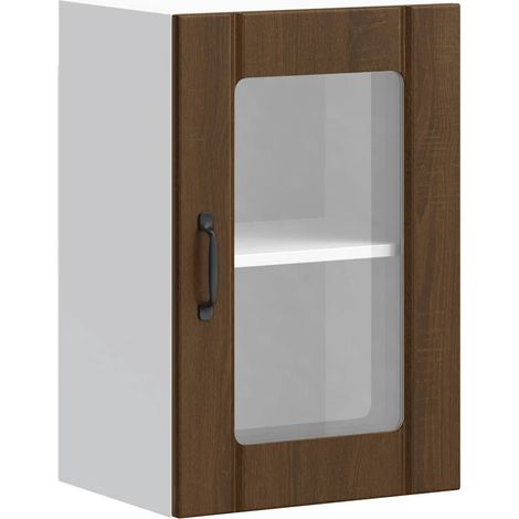 Armario de pared de cocina de diseño práctico y que ahorra espacio 40 x 31 x 60 cm madera de roble marrón de ingeniería 020050129 (1/5)