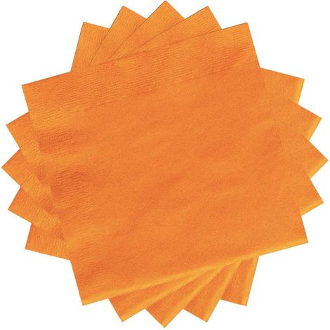 20er Pack Servietten Orange 33x33cm für Partys und Hochzeiten