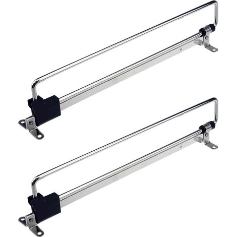 BEBUSINGOTO Paquete de 2 perchas extensibles ajustables para barra de armario corrediza, organizador de almacenamiento para guardarropa, tornillos incluidos (14 pulgadas) (1/4)
