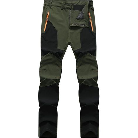 Pantalon de travail avec renforts gris-noir - Taille : L, embout noir-vert (1/2)