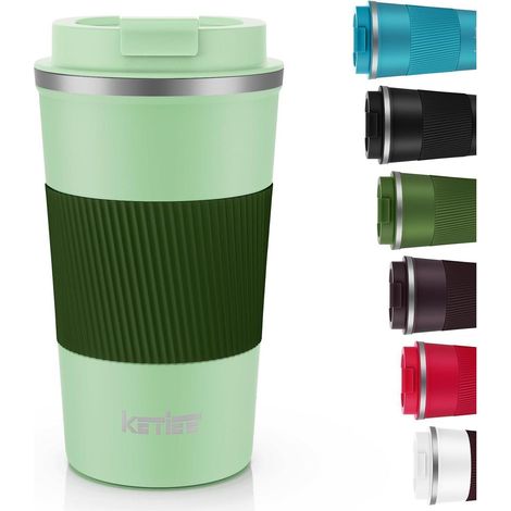 KETIEE Kaffeebecher to go 510ml Doppelwandig Thermo Travel Mug Grün 1 Stück (1/5)