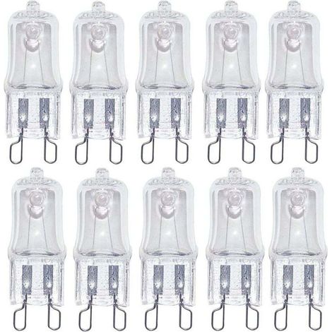 10 lampadine alogene G9 20W, XU, trasparenti, bianco caldo 2700K - KZQ (1/4)