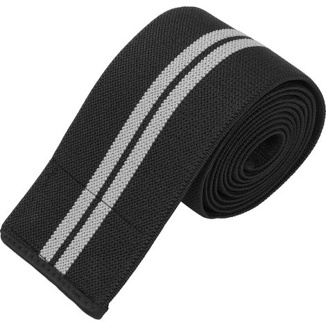 Manchons de Genou Élastiques pour Sport et Fitness - Confort Respirant et Soutien Articulaire - Couleur Noir/Gris (1/5)